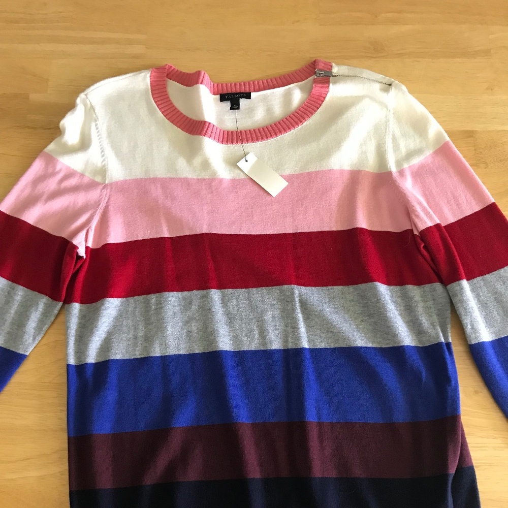 Talbots Multi Colored Stripe Sweater